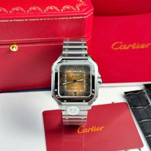 Cartier Santos WSSA0064 Brown Dial Best Replica Watch BV Factory 39 (1)