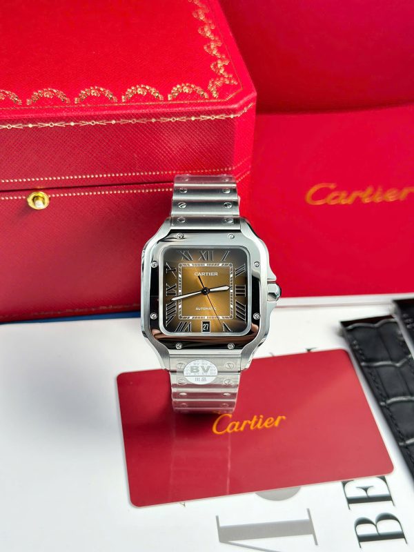 Cartier Santos WSSA0064 Brown Dial Best Replica Watch BV Factory 39 (1)