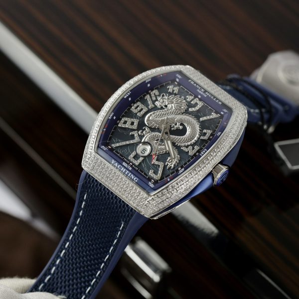 Franck Muller V45 Dragon Blue Color Best Replica Watch ABF Factory 45mm (8)