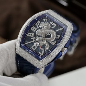 Franck Muller V45 Dragon Blue Color Best Replica Watch ABF Factory 45mm (8)