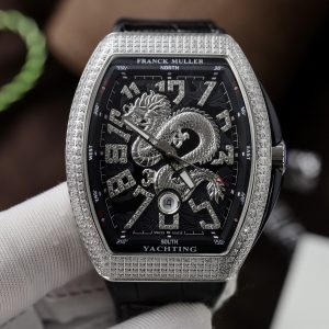 Franck Muller V45 Dragon SC DT Best Replica Black Color ABF Factory 45mm (4)