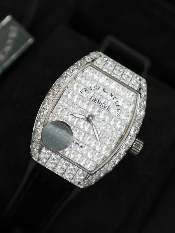 Franck Muller Vanguard V32 Black Full Baguette Diamonds 36mm (3)