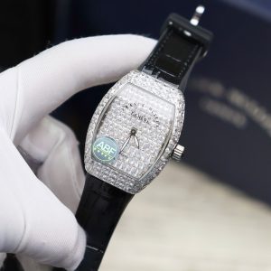 Franck Muller Vanguard V32 Black Full Baguette Diamonds 36mm (3)