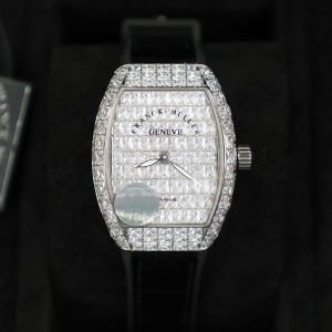 Franck Muller Vanguard V32 Black Full Baguette Diamonds 36mm (3)