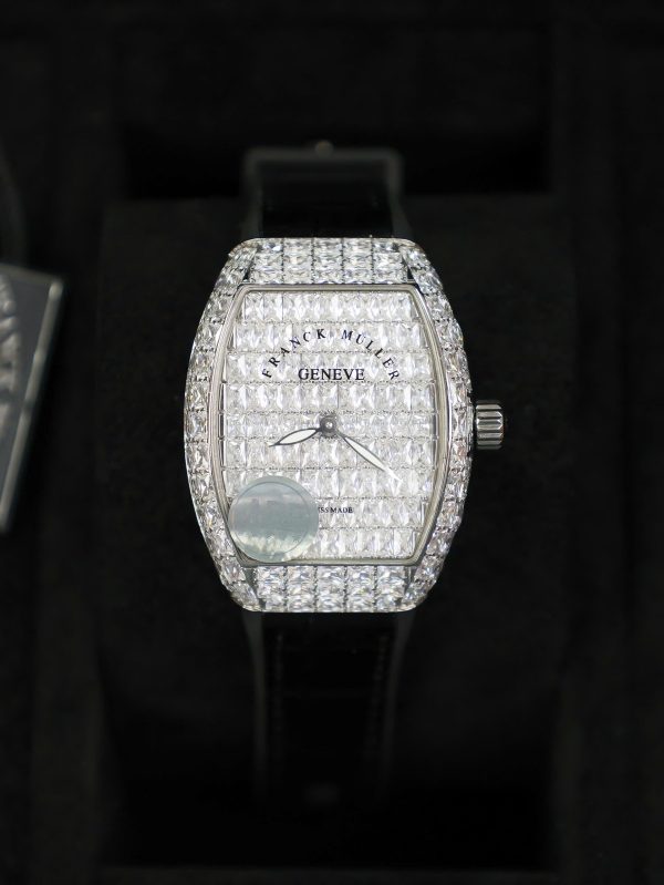 Franck Muller Vanguard V32 Black Full Baguette Diamonds 36mm (3)