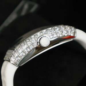 Franck Muller Vanguard V32 White Full Baguette Diamonds 36mm (2)