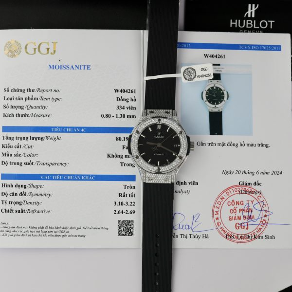 Hublot Classic Fusion Customs Moissanite Diamonds Black Color 38mm (2)