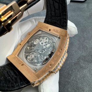 Hublot MP-06 Tourbillon Real Gold 18K Full Diamonds Baguette 45x51mm (2)