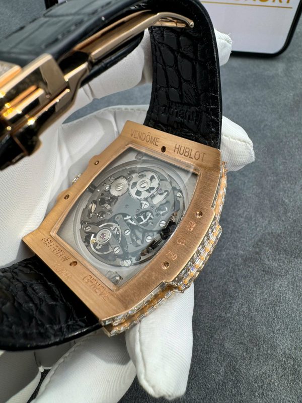 Hublot MP-06 Tourbillon Real Gold 18K Full Diamonds Baguette 45x51mm (2)