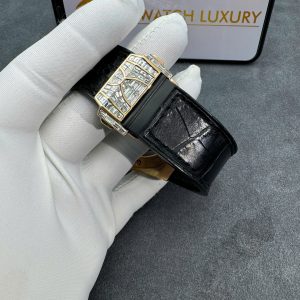 Hublot Sang Bleu Real Gold 18K Full Diamonds Baguette 45mm (3)