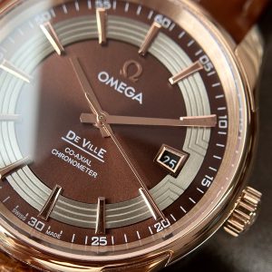 Omega De Ville Hour Vision Co-Axial Chocolate Dial Replica Watch VS Factory (10)