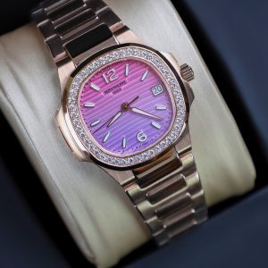 Patek Philippe Nautilus 7010R Pink Dial Best Replica Watch 32mm (2)