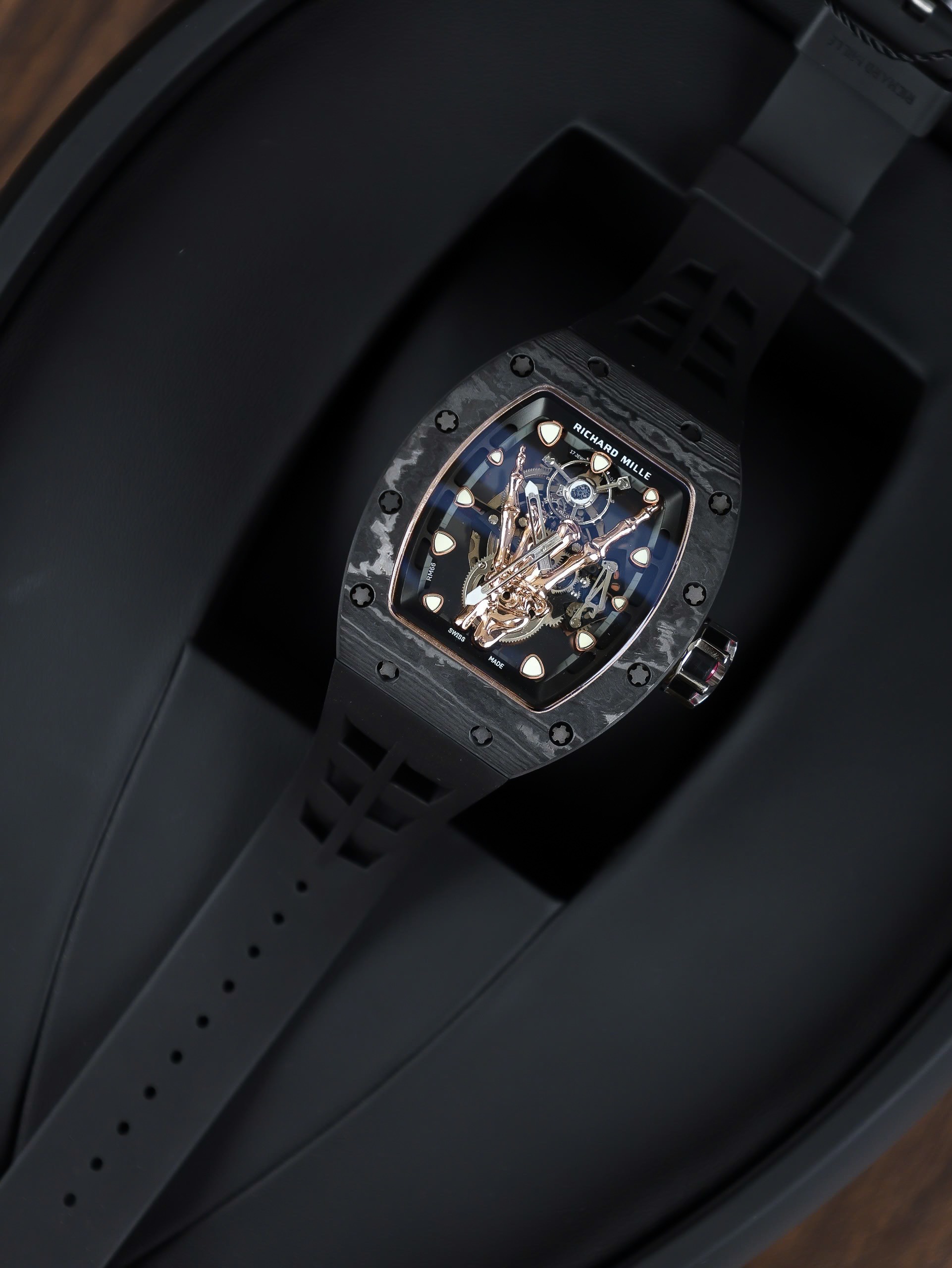 Richard Mille Fake Watch RM66 Automatic & Black Carbon 43mm (7)