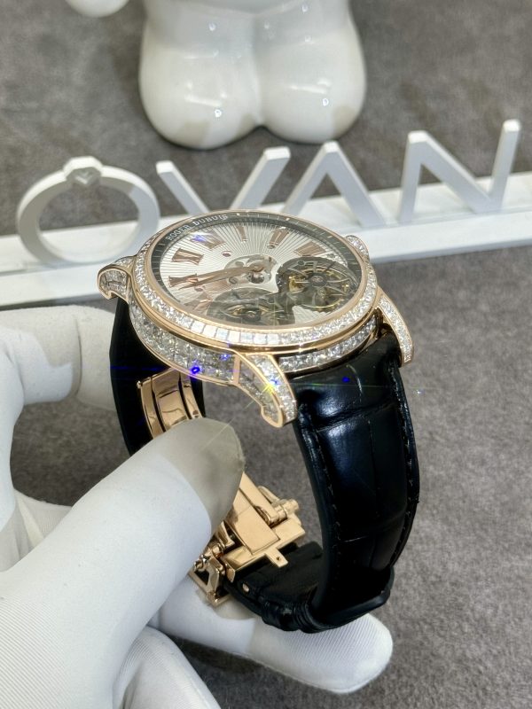 Roger Dubuis Tourbillon Real Gold 18K & Diamonds Best Replica 47mm (5)