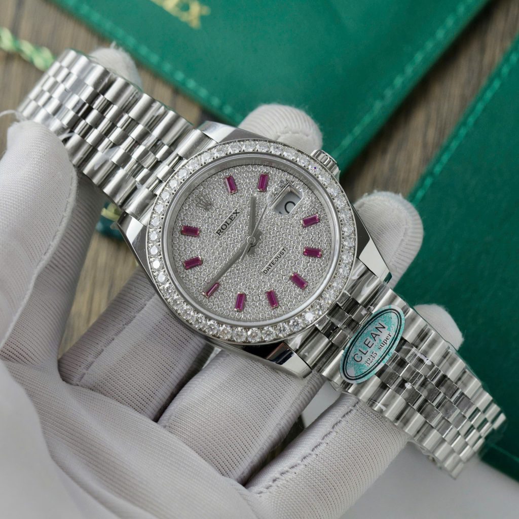 Rolex DateJust 126334 Customs Moissanite Diamonds Dial Best Replica 41mm