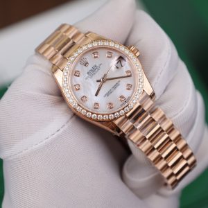 Rolex DateJust Bezel Moissanite Diamonds MOP Dial Women's 31mm (5)