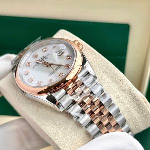 Rolex DateJust Mother Of Pearl Dial Best Replica Demi Rose Gold 31mm (2)