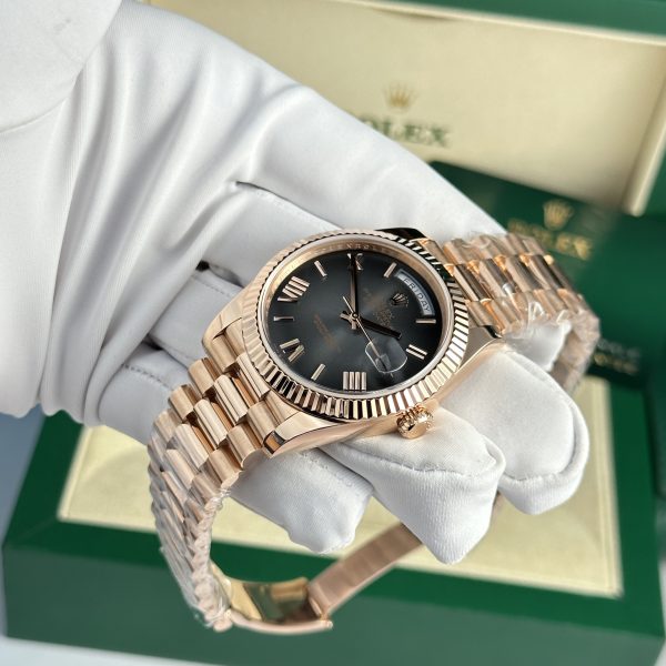 Rolex Day-Date 228235 Gray Ombre Gold Wrapped 186 Grams QF Factory 40mm (5)