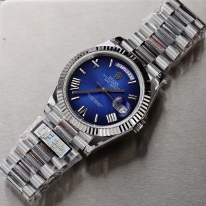 Rolex Day-Date 228236 Blue Ombre Best Replica 186 Grams QF Factory 40mm (4)