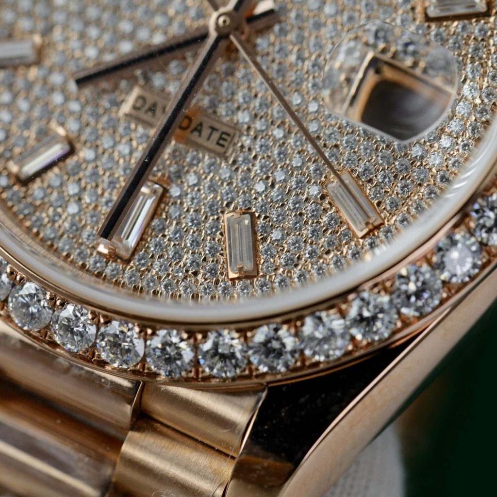 Rolex Day-Date Customs Moissanite Diamonds Dial Gold Wrapped 40mm