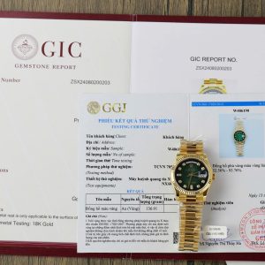 Rolex Day-Date Green Ombre Gold Wrapped Best Replica Watch 36mm (1)