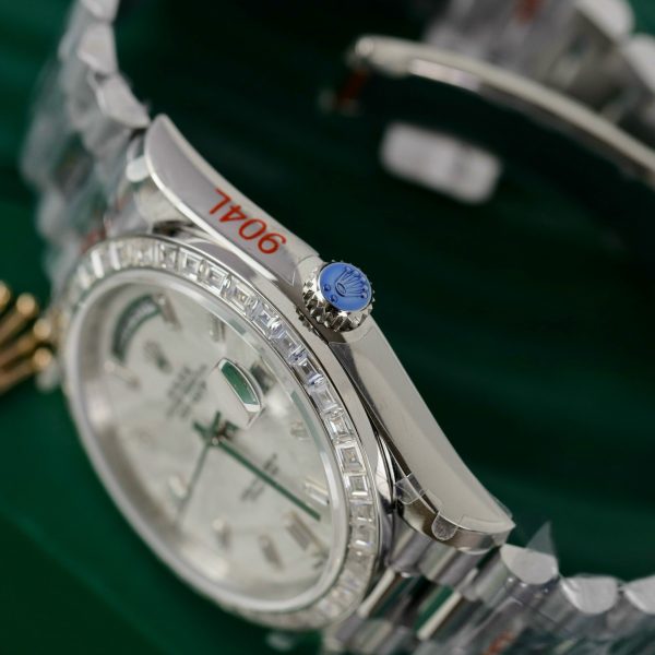 Rolex Day-Date Meteorite Dial Customs Moissanite Diamonds 40mm (10)