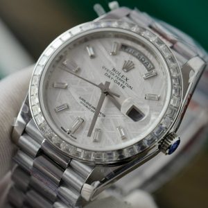 Rolex Day-Date Meteorite Dial Customs Moissanite Diamonds 40mm (10)