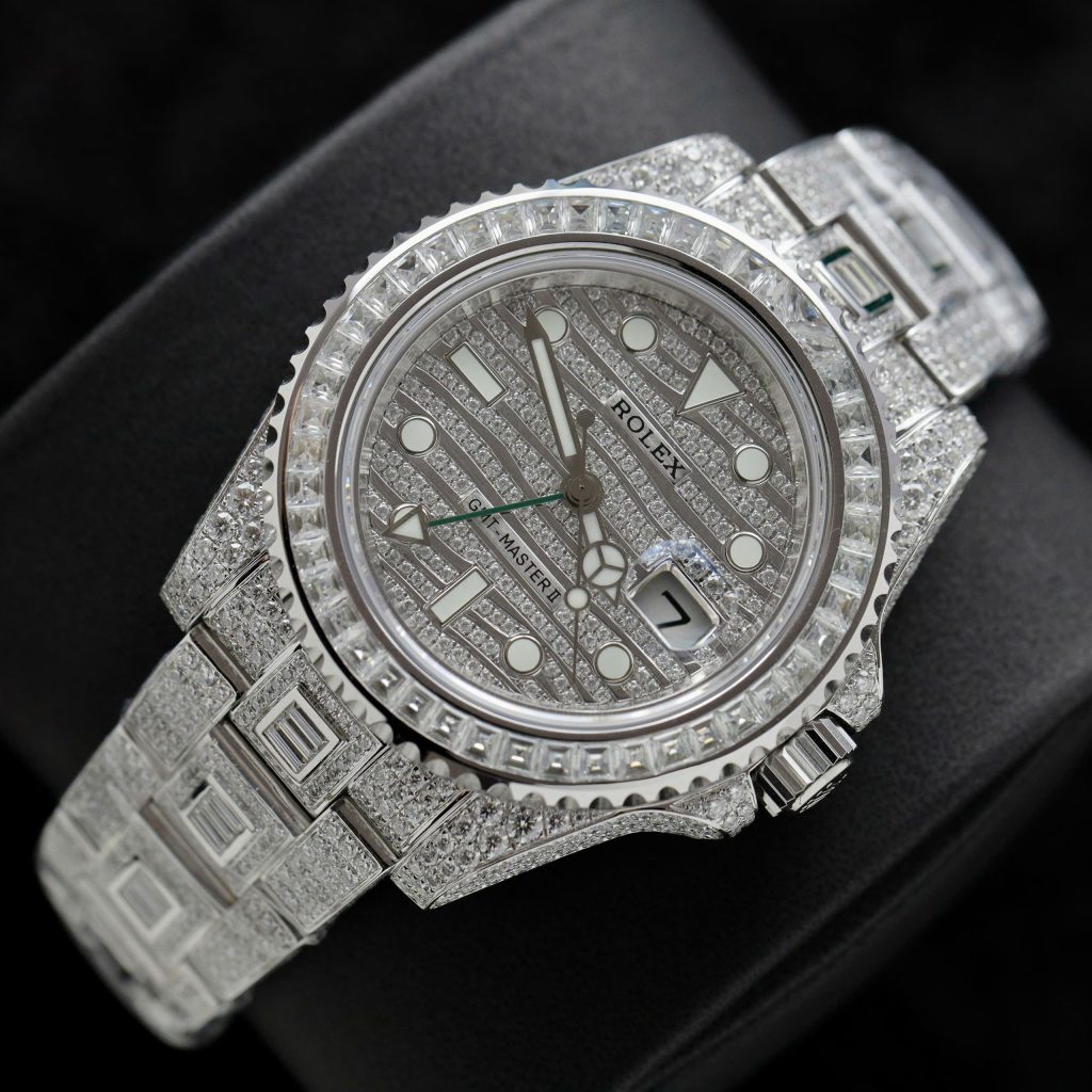 Rolex GMT-Master II Iced Out Customs Full Moissanite Hong Kong