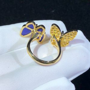 Van Cleef & Arpels Butterfly Womens Rings Gemstone Diamond 18K Gold Custom (2)