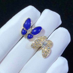 Van Cleef & Arpels Butterfly Womens Rings Gemstone Diamond 18K Gold Custom (2)