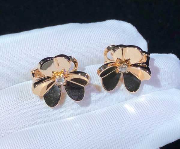 Van Cleef & Arpels Frivole Earring Remake Natural Diamond 18K Rose Gold (2)