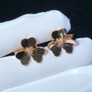 Van Cleef & Arpels Frivole Earring Remake Natural Diamond 18K Rose Gold (2)