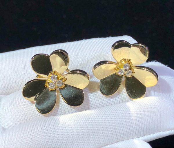 Van Cleef & Arpels Frivole Earrings Remake Natural Diamond 18K Gold (2)