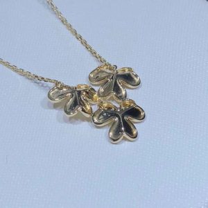 Van Cleef & Arpels Frivole Necklace 3 Motifs Natural Diamond 18K Gold Remake (2)