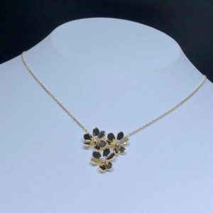 Van Cleef & Arpels Frivole Necklace 3 Motifs Natural Diamond 18K Gold Remake (2)