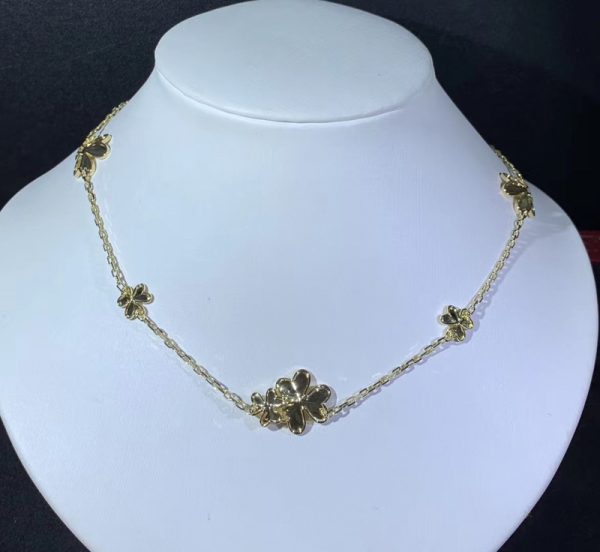 Van Cleef & Arpels Frivole Necklace Womens Natural Diamond 18K Gold Custom (2)