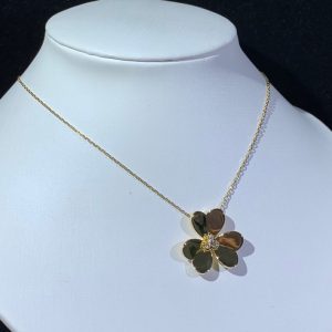 Van Cleef & Arpels Frivole Womens Necklace Natural Diamond 18K Gold Custom (2)