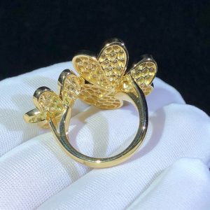 Van Cleef & Arpels Frivole Womens Ring Custom 18K Gold Natural Diamond (2)