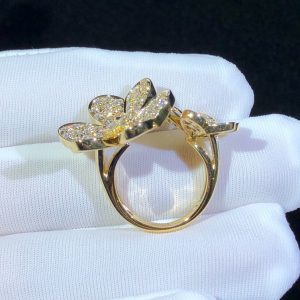 Van Cleef & Arpels Frivole Womens Ring Custom 18K Gold Natural Diamond (2)