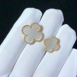 Van Cleef & Arpels Magic Alhambra Womens Rings Custom Mother Of Pearl 18K Gold (2)