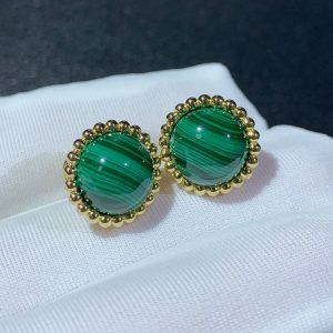 Van Cleef & Arpels Perlée Couleurs Earrings Custom Natural Gemstone 18K Gold (2)