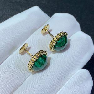 Van Cleef & Arpels Perlée Couleurs Earrings Custom Natural Gemstone 18K Gold (2)