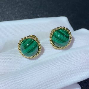 Van Cleef & Arpels Perlée Couleurs Earrings Custom Natural Gemstone 18K Gold (2)