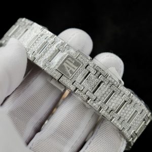 Audemars Piguet Replica Watch Royal Oak Jumbo Extra-Thin 16202 Custom Moissanite Diamonds Hong Kong 39mm (2)