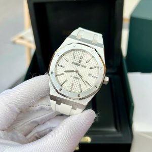 Audemars Piguet Royal Oak 15400ST Replica 11 Watch White Rubber Strap 41mm (2)