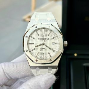 Audemars Piguet Royal Oak 15400ST Replica 11 Watch White Rubber Strap 41mm (2)