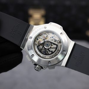 Hublot Big Bang Chronograph Black Dial Replica Watch Custom Moissanite Diamonds 44mm (2)