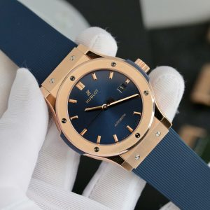 Hublot Classic Fusion King Gold Blue Best Replica JJF Factory 42mm (2)