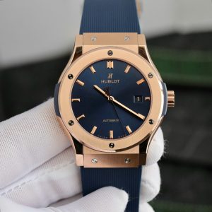 Hublot Classic Fusion King Gold Blue Best Replica JJF Factory 42mm (2)