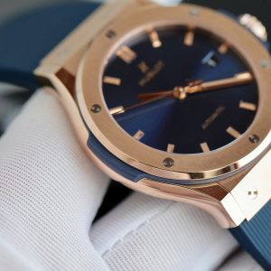 Hublot Classic Fusion King Gold Blue Best Replica JJF Factory 42mm (2)